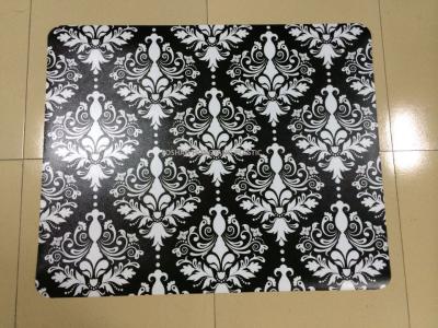 China Non Toxic Antistatic Black Chair Floor Mats , Durable Folding Carpeted Chair Mat for sale