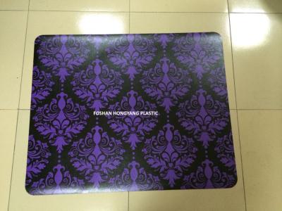 China Recycled Purple Chair Floor Mats Home / Office , Non Studded Chair Mat for sale