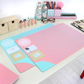 China Monogrammed Colorful Desk Protector Pad Custom Printed Table Mat for sale