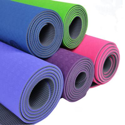 China Beautiful Extra Thick Non Slip TPE Yoga Mats With Shockproof , Anti-Skid for sale