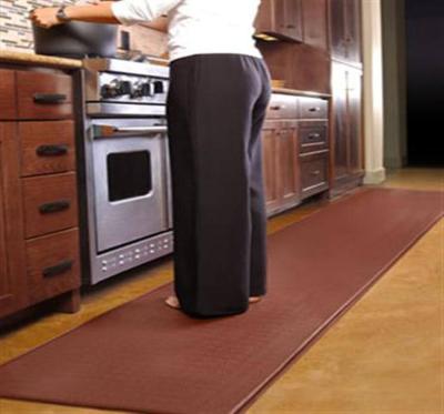 China Professional Decorative Kitchen Floor Mats Anti-Fatigue Comfort Mat Brown for sale