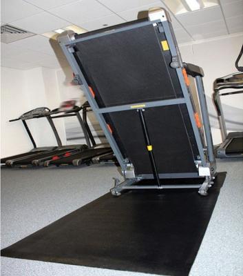 China Black PVC Foam Treadmill Floor Mats With Shockproof , Heavy Duty Treadmill Mat for sale