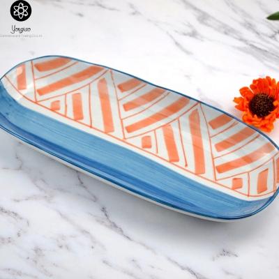 China Factory Price Disposable Slate Rectangular Plate Melamine Plastic Sushi Dishes for sale