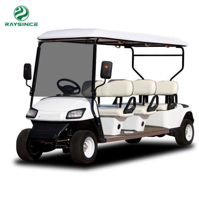 China Latest design new energy electric golf cart 72V battery operated golf trolley with 6 seats for sale