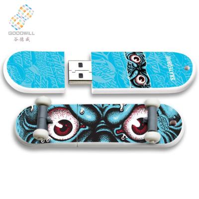 China Wholesale custom usb flash drive plastic skateboard pen china stick memory bracelet usb with full color printing for sale