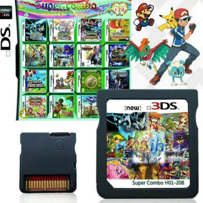 China Entertainment ; playing 208 games in 1 game cartridge containing 208 classic nostalgic games suitable for different types of game consoles for sale