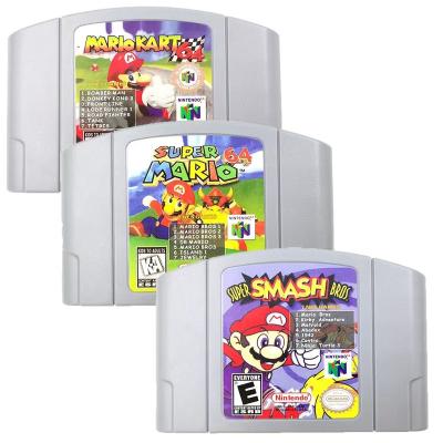 China Brand New Super Mario 64+7in1 Video Game Cartridge Card Mario Game Cards N64 Ever Drive N64 Mario Kart 64 Super Smash bros-7NES 117mm*77mm*20mm for sale