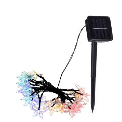 China Solar Powered Outdoor Garden Light Lamps Solar Waterproof Led String Lights Solar Powered Led Butterfly String Light for sale