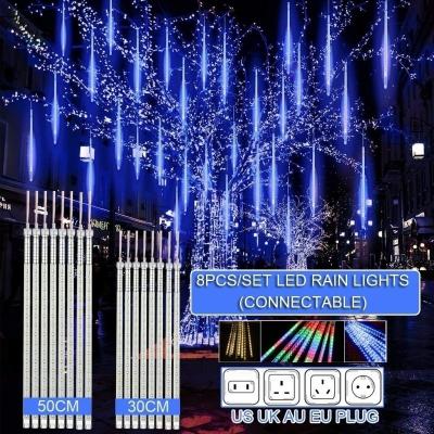 China Outdoor Waterproof Decoration 8 Tube LED Meteor Shower String Lights For Outdoor Holiday Christmas Decoration Tree for sale