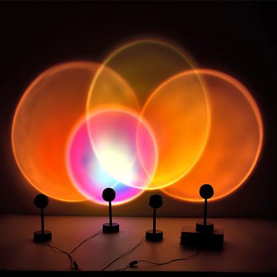 China Modern Creative Projection Lamps Rainbow USB Sunset Lights Projector Lamp Sunset Sunset Table Projector Wall Lamp Background Wall Lamp for sale