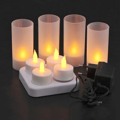 China Flameless Safe Rechargeable Window Candle Lights Energy Saving LED Electric Flameless Candles for sale