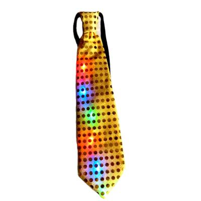 China 3 Modes LED Flashing Light Up Link Party Glitter Multicolor Lighted Flashing Bow Tie For Christmas for sale