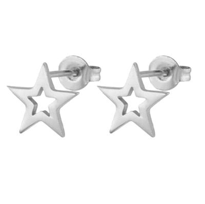 China Fashion Star Stud Earrings Tiny Casual/Sporty Ear Climber Stud Earrings For Women Stainless Steel Ear pendientes Gift for sale