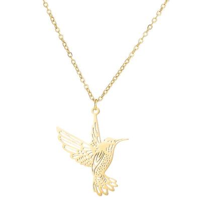 China Kalung wholesale punk de mujer inoxidable joyeria d'acero jewelry necklaces and pendants bird necklace hummingbird necklace stainless steel for sale