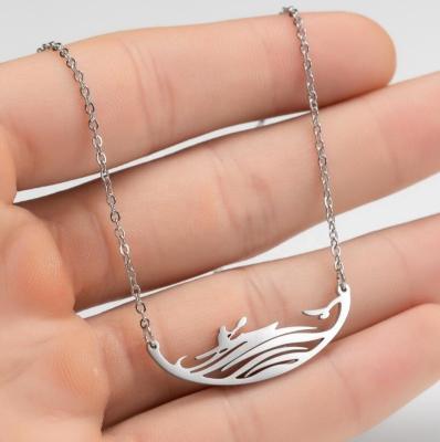 China Fashion Women Stainless Steel Necklace Punk Wholesale Kayaking Necklaces for sale