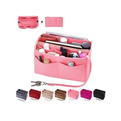 China Lady 2022 Hot Selling Felt Purse Organizer Purse and Tote Shape Bag Insert with Zipper for sale