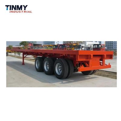 China Truck trailer cargo vehicle trailers flatbed trailer, 40ft container trailer, for sale