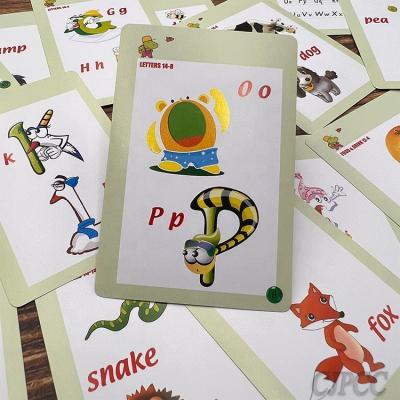 China paper & Custom Made Plastic English Learning Cards Flash Cards Educational Cards For Kids for sale