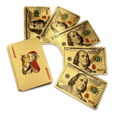 China paper & Gold Foil Plastic Custom Playing Cards Plastic Playing Cards Poker Card Box for sale