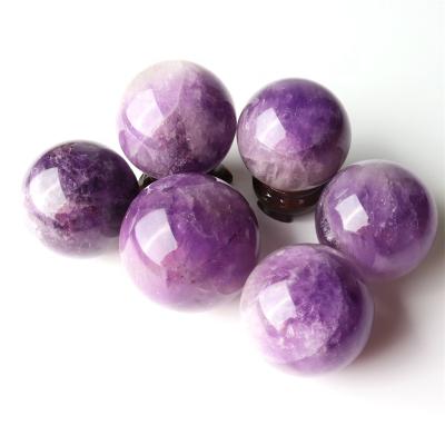 China China Wholesale Natural Purple Quartz Polished Amethyst Crystal Balls Sphere For Home Decoration for sale