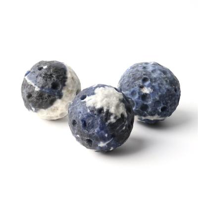 China China hand carved natural blue sodalite moon quartz stone full crystal carved moon for gift for sale