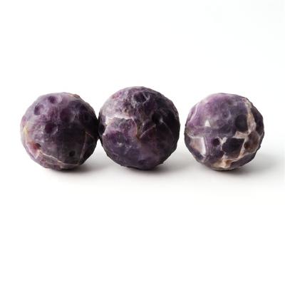 China China Hand Carved Natural Amethyst Moon Quartz Stone Purple Crystal Full Moon For Gift for sale