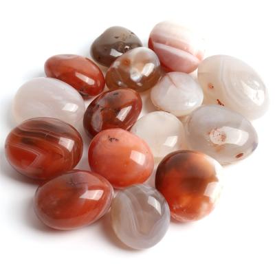 China Natural Crystal Agate Red Loose Palm Mini Stones China Tumble Crystal Gravel For Decoration for sale