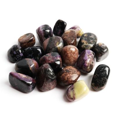 China China Crystal Tumble Stone Purple Dragon Natural Crystal Cube Gravel Charoite Stones for sale