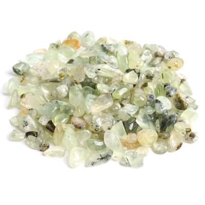 China China Wholesale Natural Polished Green Prehnite Tumbled Stones Crystal Gravel For Decoration for sale