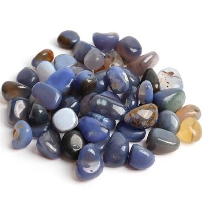 China China Blue Agate Crystal Gravel Tumbled Stone Healing Polish Mixed Colored Stones For Garden Decoration for sale