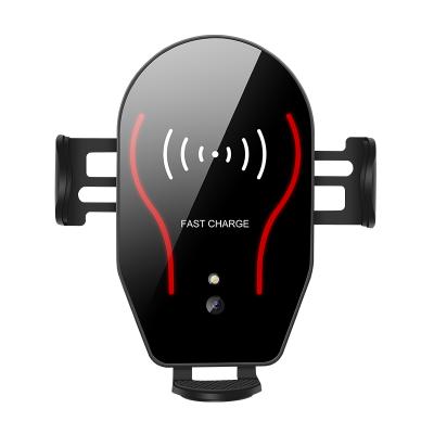 China Car Bracket 10W Infrared Infrared Vehicle Qi Induction Charger X8 Mobile Phone Wireless Charging Fast Charger for sale