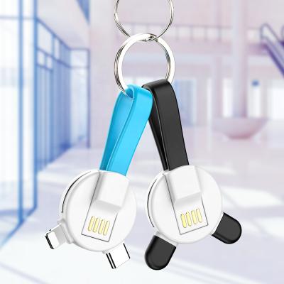 China Factory 3 in 1 Data Cable FLOVEME Charging Data Transfer Charging USB Magnetic Key Chain Cable 210AE4000 for sale