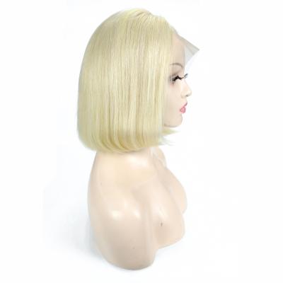 China Can be changed the design to any texture as you like Wholesale Pre Plucked Medium Part Density 8inch Transparent Lace 150 613 Blonde Short Hair Wigs Lead Lace Front Wigs Women for sale