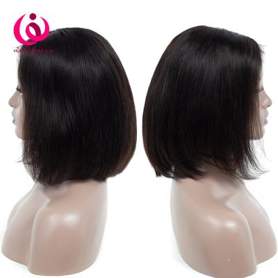 China Can be changed the design to any texture as you like 10 12 inch remy cuticle lined virgin peruvian hair short full lace lead wigs bob wigs for african american for sale