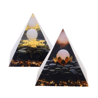 China Sustainable Home accessories decoration crystal crafts calmness healing orgonite Pyramid for sale