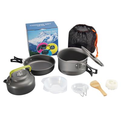 China Viable High Quality Cheap Price Supplies Outdoor Portable Cookware Cookware Camping Cookware Set for sale