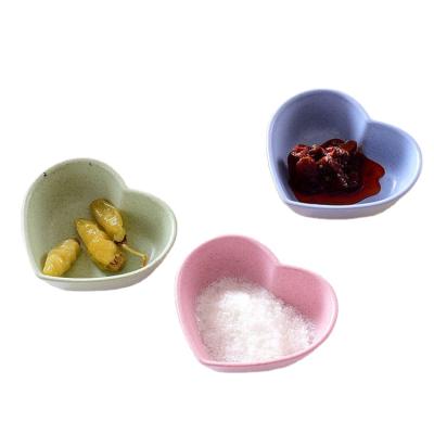 China New Viable Creative Home Kitchen Wheat Straw Seasoning Butter Dish Snack Dish for sale