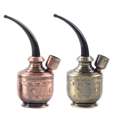 China Viable wholesale hotselling creative bronze portable smoking pipe of shisha hookah for sale