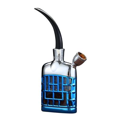 China New Tobacco Color Hookah Hollow-Embossed Water Pipe Dual Function Accessory Dmoking Viable hotselling for sale