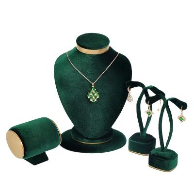 China Long Velor Eco-Friendly Dark Green Bust Collar Good Touch Whole Standing Props for sale