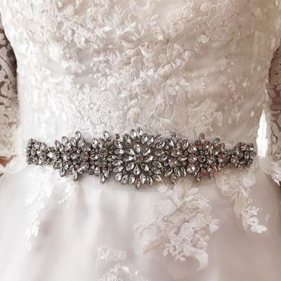 China SLBRIDAL Polyester Wedding Bridesmaids Sash Ribbon Sash Women Evening Prom Dress Crystal Wedding Belt Satin Rhinestone Accessories for sale