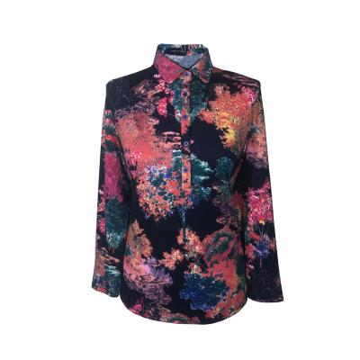 China Breathable Floral Tie Dye Fashion Women's Long Sleeve Long Sleeve Spring Winter Fall Women Tops Vacation Casual Holiday Plus Size Women Clothing for sale