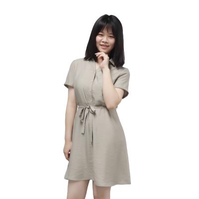 China Breathable Casual Dresses Fashion Short Sleeve Summer Dress For Woman Vacation Office Plus Size Women's Dresses for sale