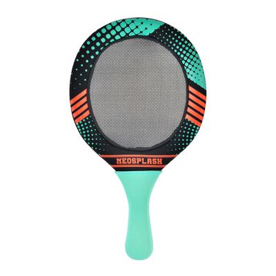 China 2MM+PP neoprene frame best selling professional OEM customs protection beach kid colorful tennis rackets and ball for sale