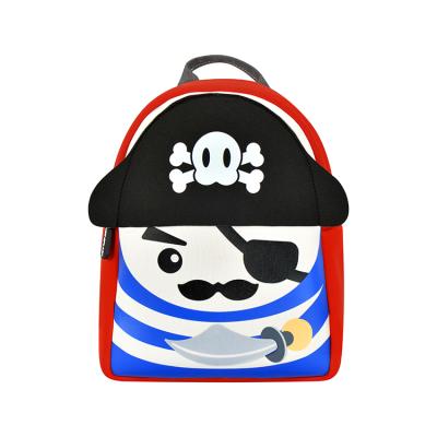 China Custom Waterproof Pirate Design Neoprene Waterproof Kids School Bags Children Schoolbag Backpack for sale