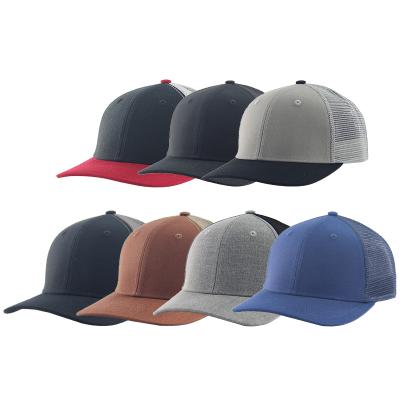 China JOINT Wholesale High Quality Polyester Two Richardson Style Mesh Cotton And Color Distressed Custom Logo Snapback Trucker Hats for sale