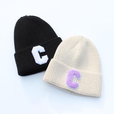 China Wholesale COMMON Custom Warm Single Cuff Beanie With Embroidery Logo From Bennie Hats Unisex Knitted Ribbed Winter for sale