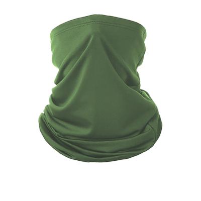 China 100% Polyester Fiber Headwear Tubular Tube Windproof Bandanas Unique Green Micro Neck Balaclava Arm Warmers for sale