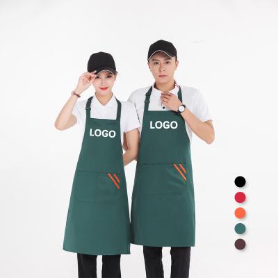 China Wholesale Custom Polyester SANITARY Cotton Print Waterproof Chef Aprons Kitchen Cooking for Cafe Restaurants Kitchen for sale