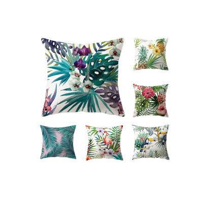 China Viable Custom Printed Luxury Decorative Waterproof Sublimation Pillow Cases Birds Flower Cushion Cover For Home for sale